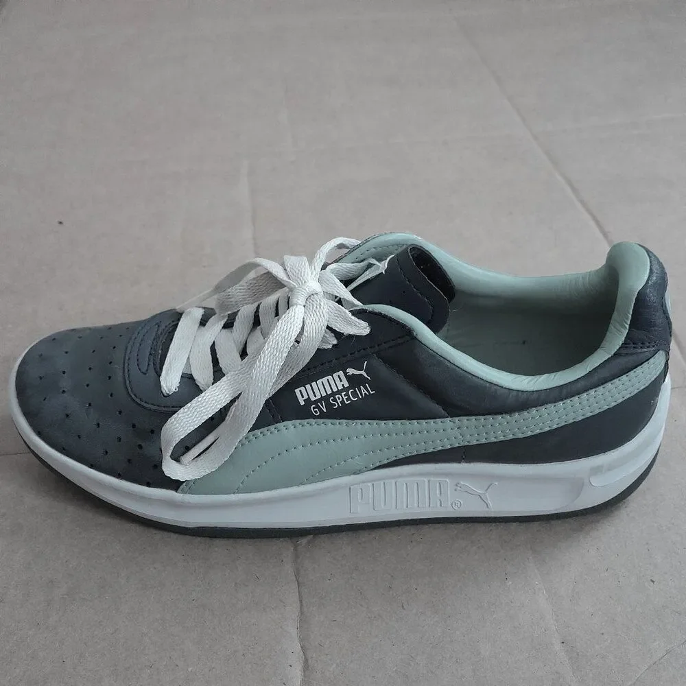 Puma GV Special Women's Sneakers Athletic Shoes Tennis Gray Green Retro 8 Size 6
